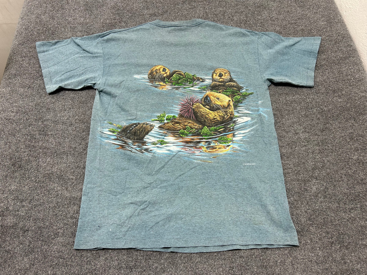 Otters AOP Tee - Blue Size XL