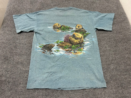 Otters AOP Tee - Blue Size XL