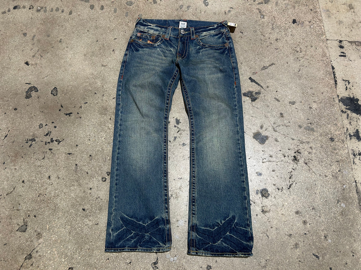 True Religion Rainbow Bobby Jeans - Blue Size 34