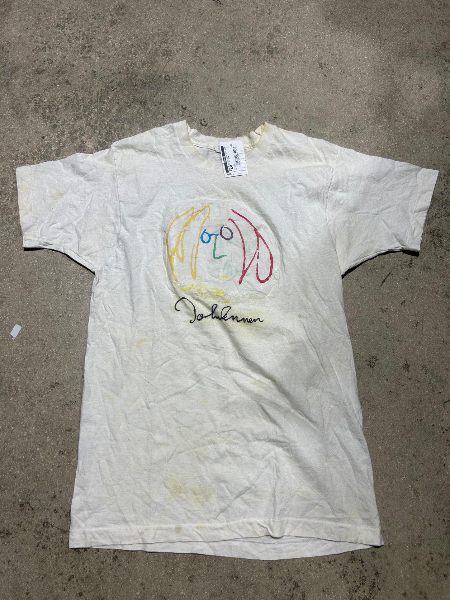 John Lennon Tee - White Size Large