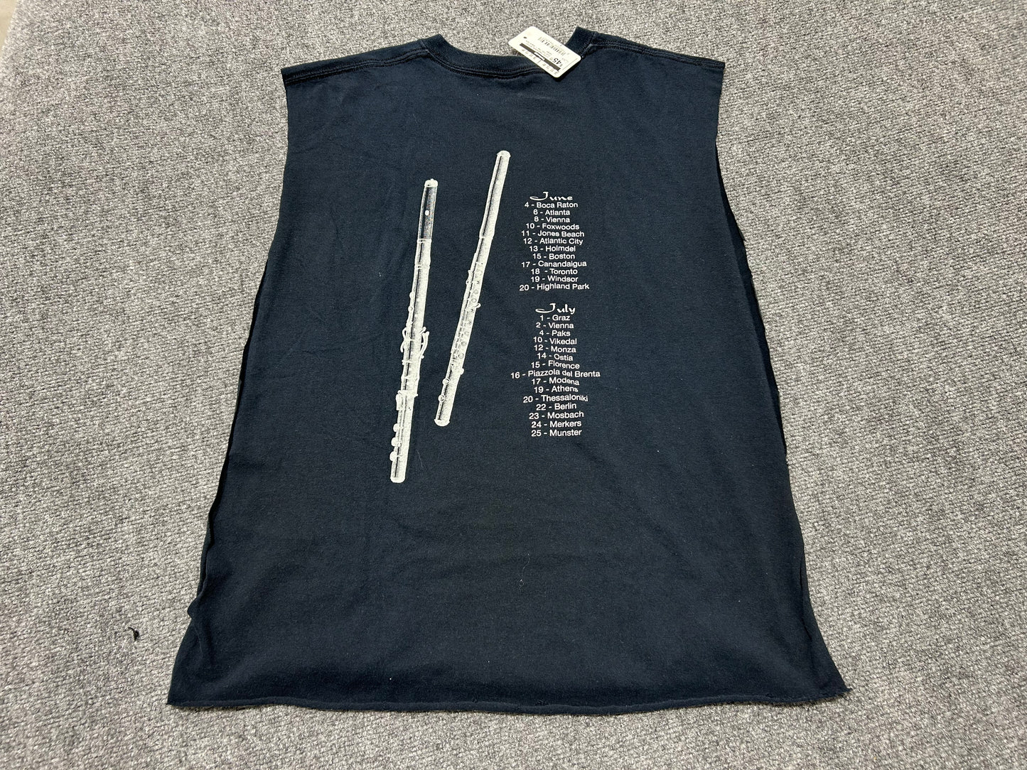 Cutoff Sleeveless Jerhtro Cull Tour Tee - Black Size Large