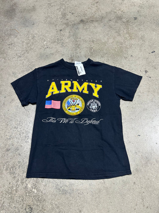 1992 Army Tee - Black Size Medium