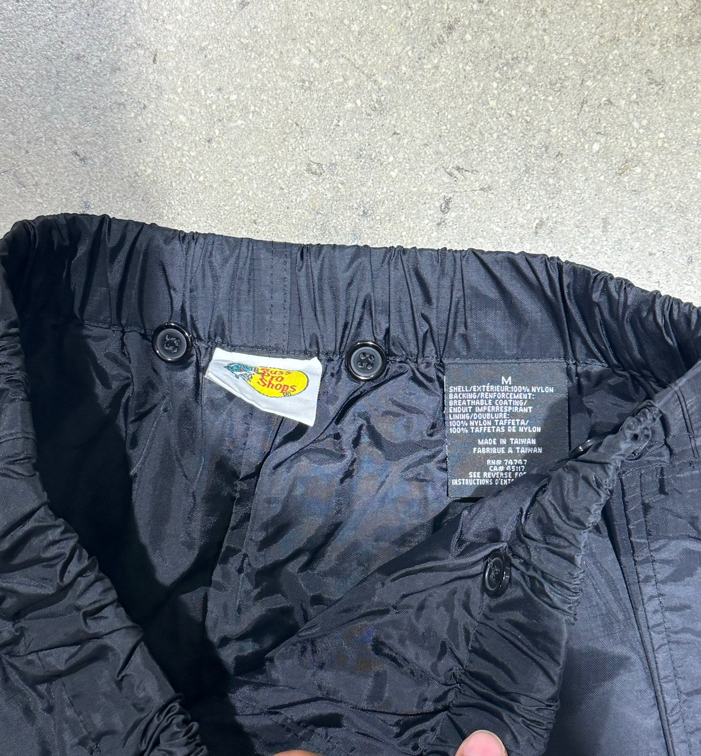 Bass Pro Track Pants - Black Size Medium