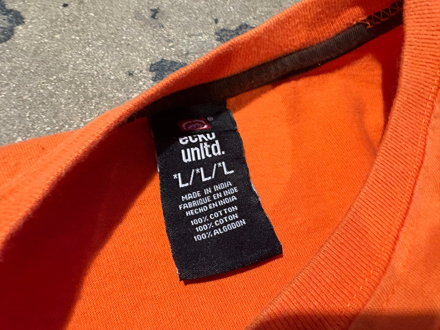 Ecko Unlimited Long Sleeve Tee - Orange Size Large