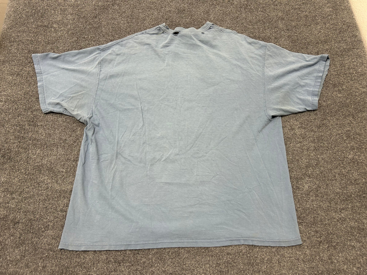 Thrashed Champion Script Logo Tee - Faded Blue Size XL