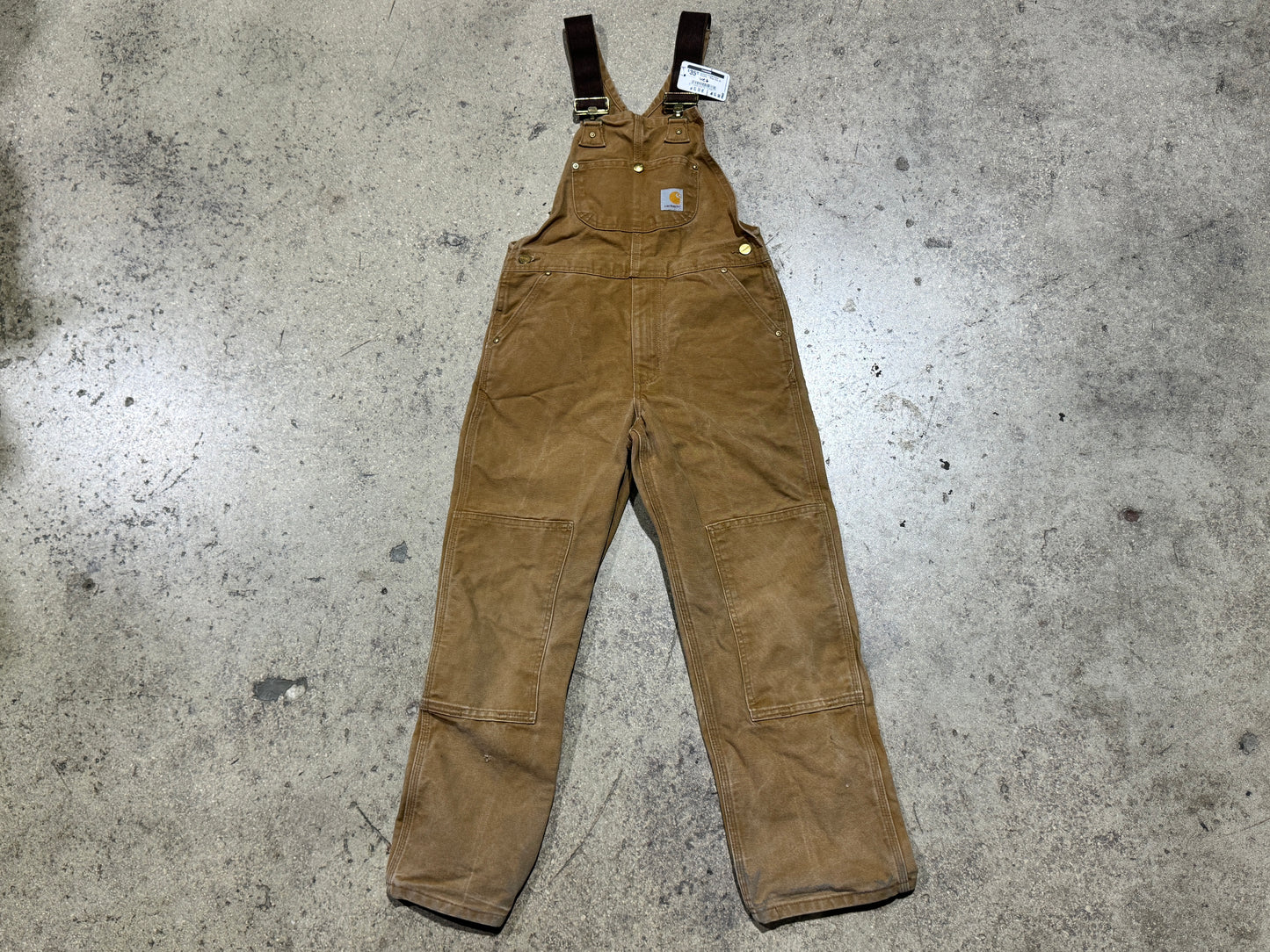 Carhartt Double Knee Overalls - Beige Size 30