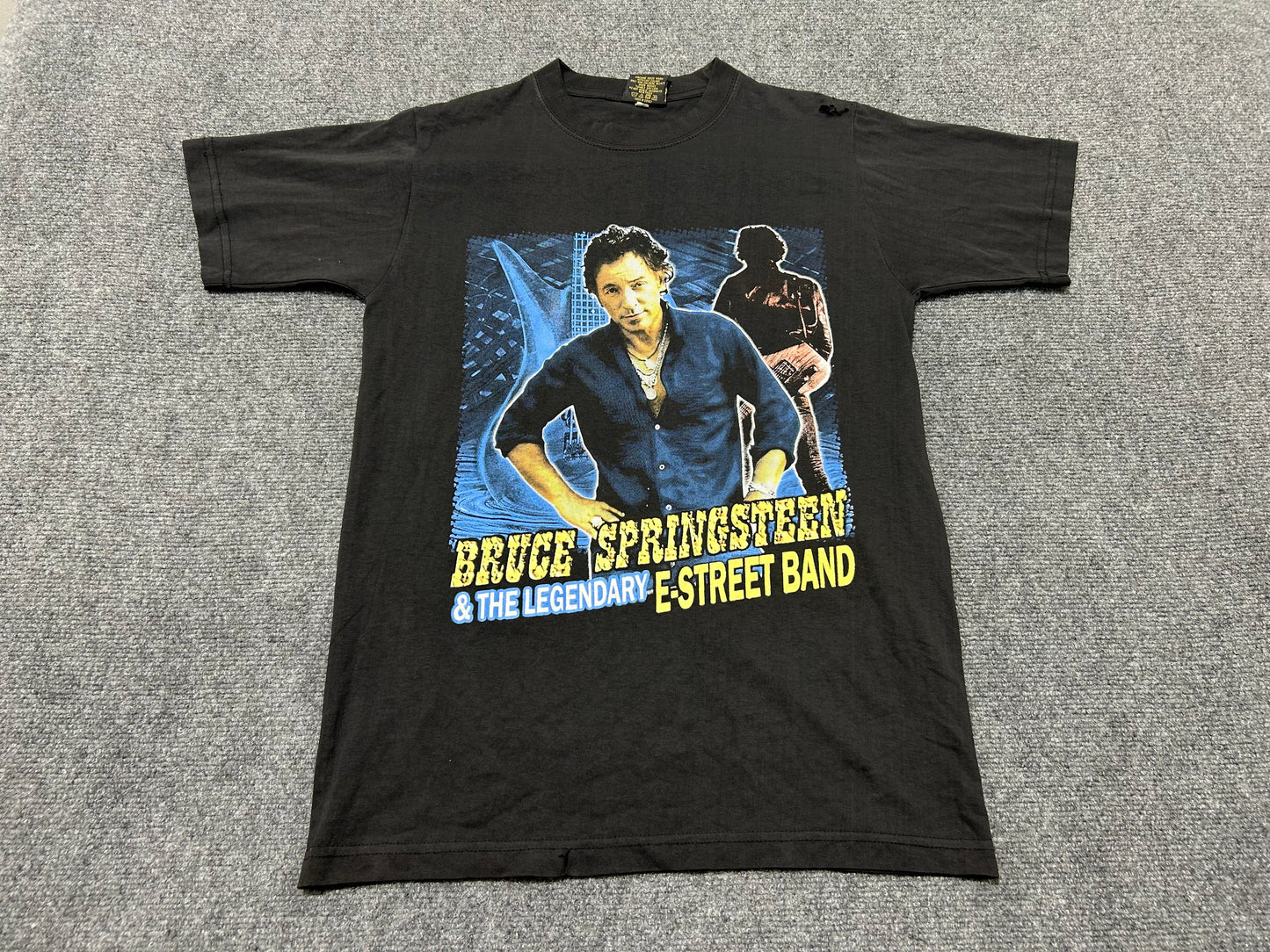 2008 Bruce Springsteen And The E-Street Band Tee DRYROT - Black Size Small(con)