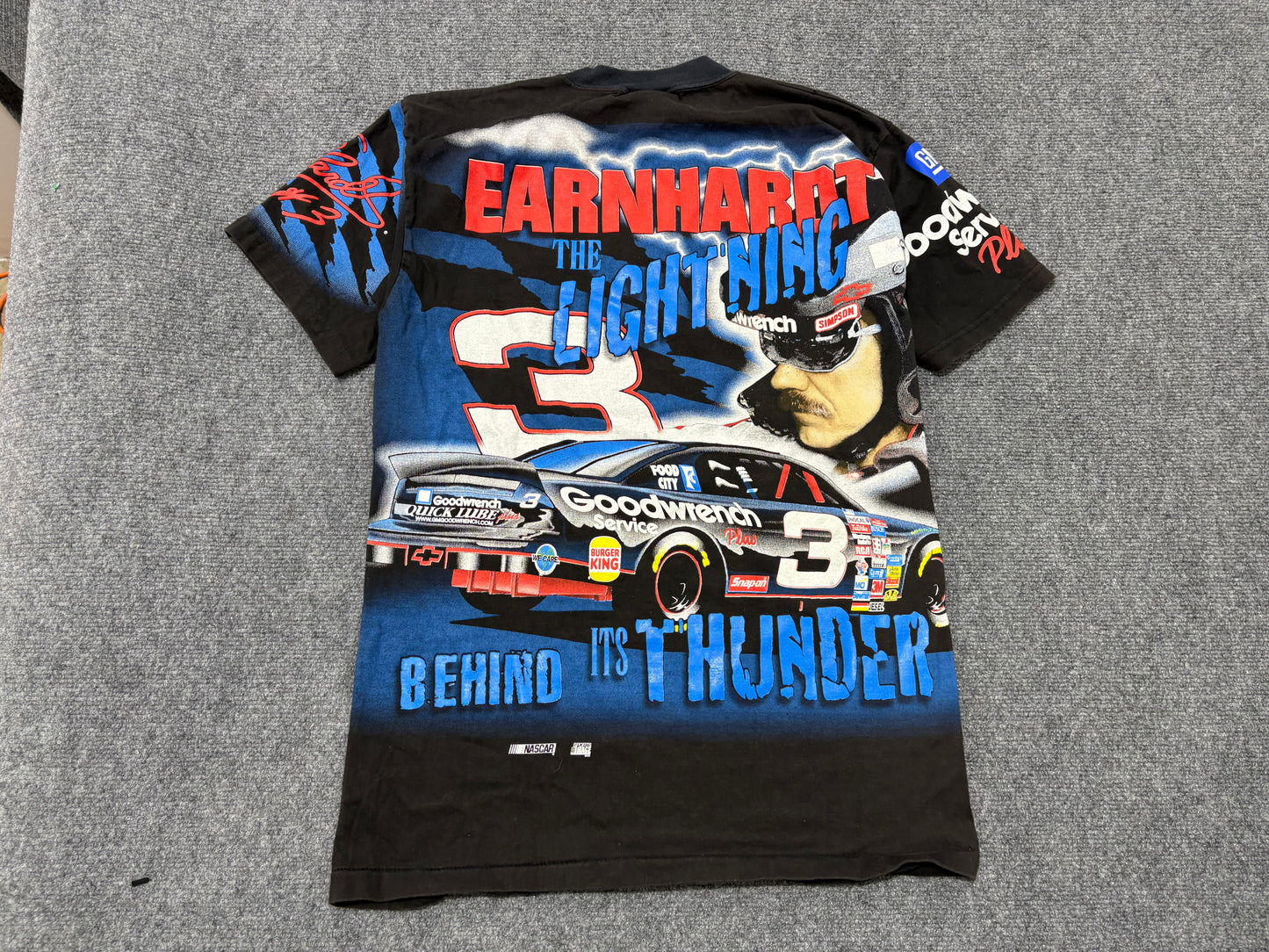 Dale Earnhardt #3 Man of Thunder Tee - Black Size Medium
