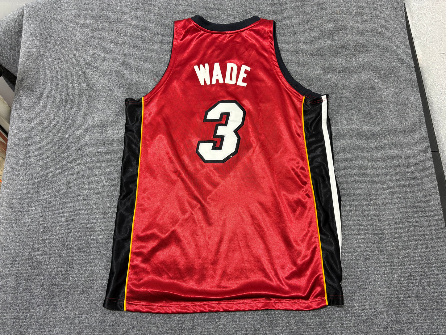 Nike Miami Heat #3 Wade Authentic Jersey - Red Size  52/XL