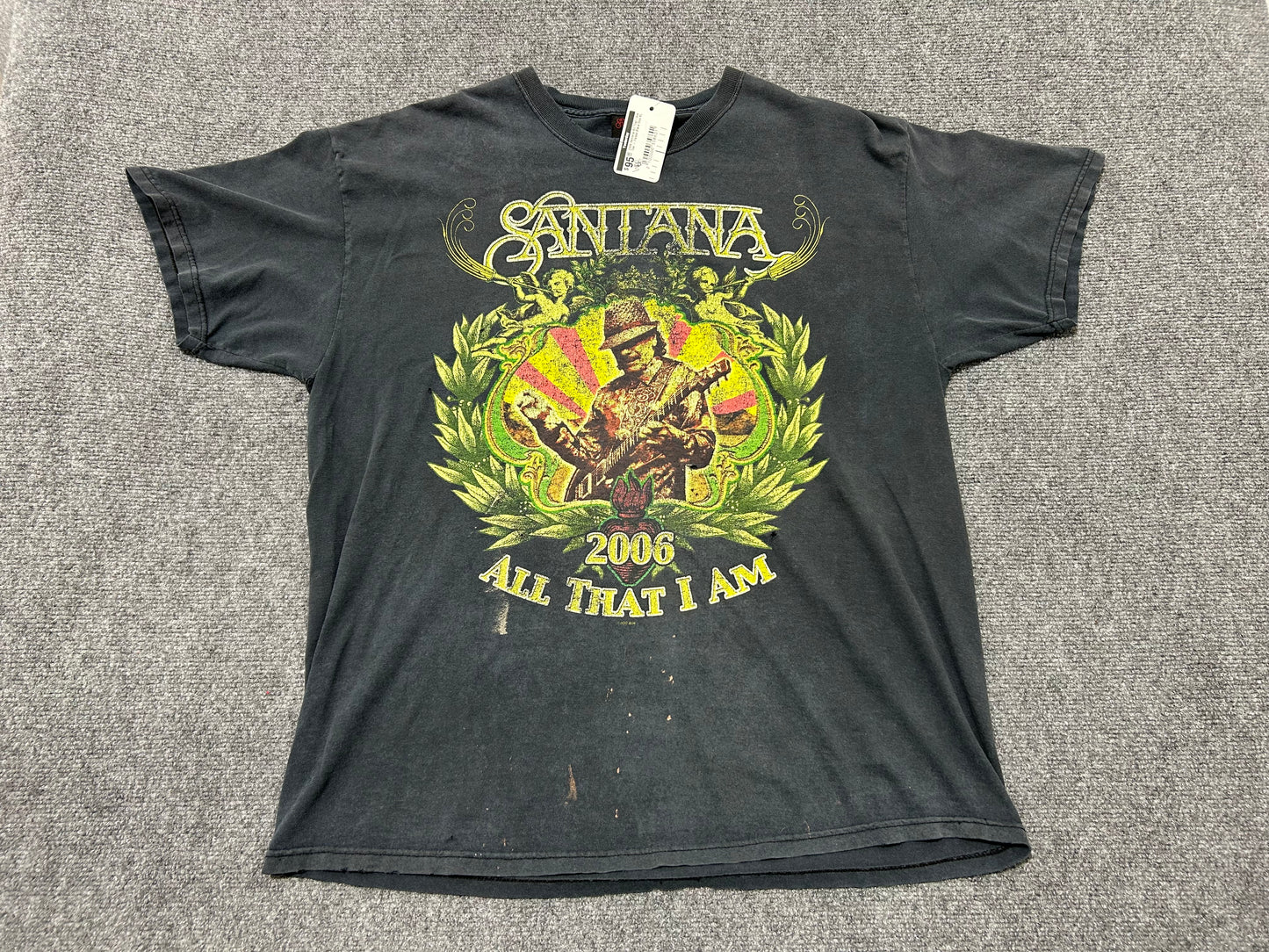 2006 Santana All That I Am Tee - Faded Black Size XL
