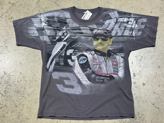 Distressed Dale Earnhardt AOP Tee - Faded Black Size XL