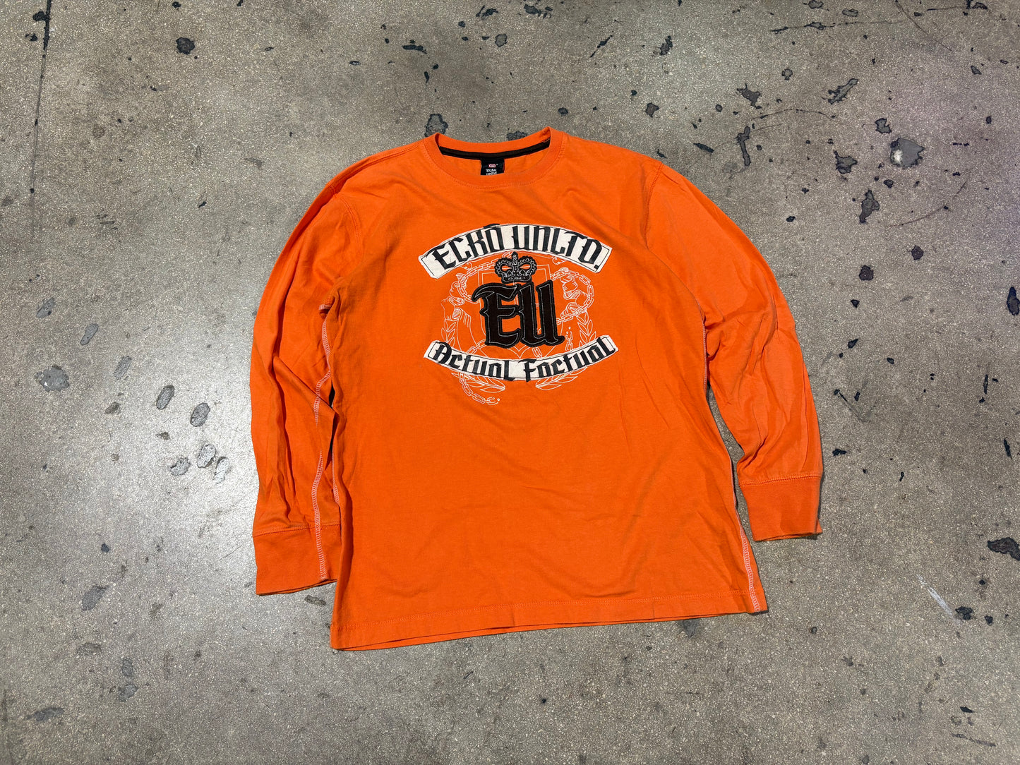Ecko Unlimited Long Sleeve Tee - Orange Size Large