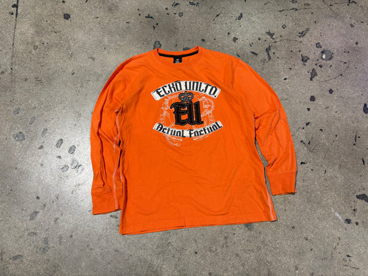 Ecko Unlimited Long Sleeve Tee - Orange Size Large