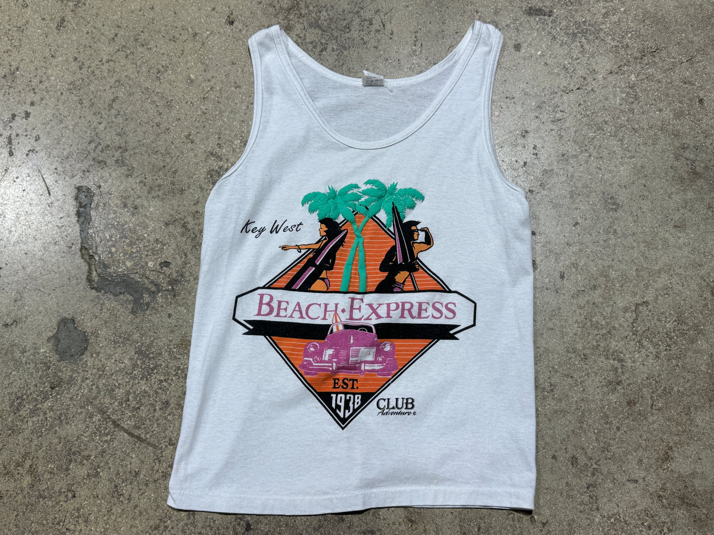 Beach Express Tank - White Size Medium