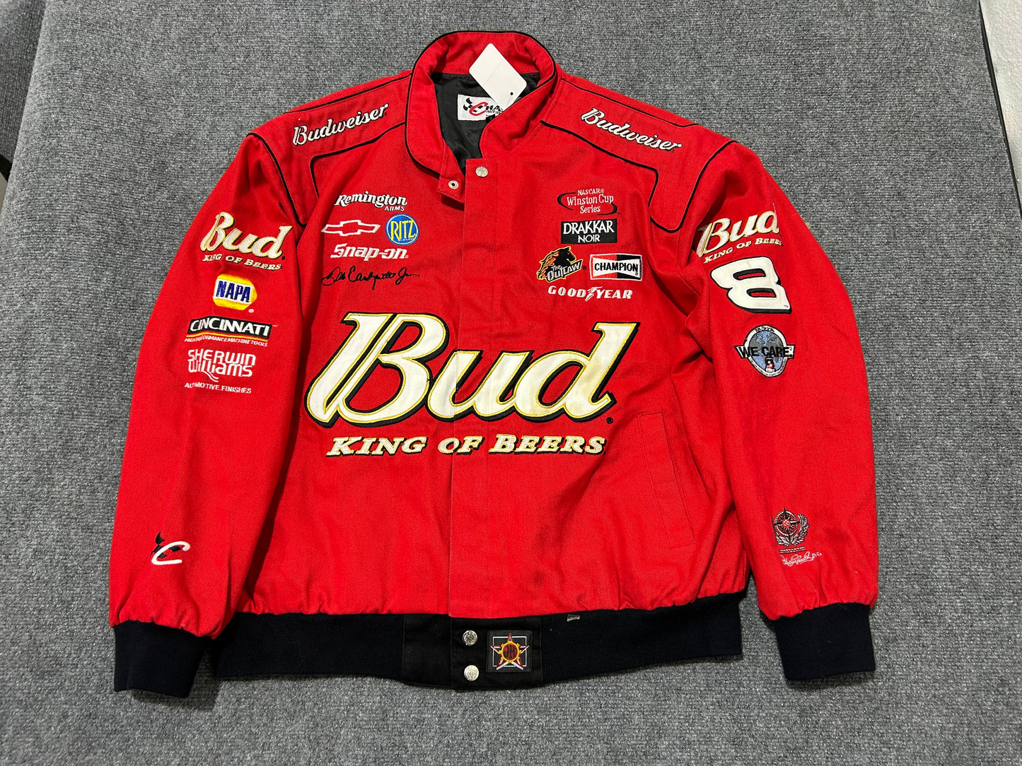 JH Design Budweiser Nascar Jacket - Red Size XL