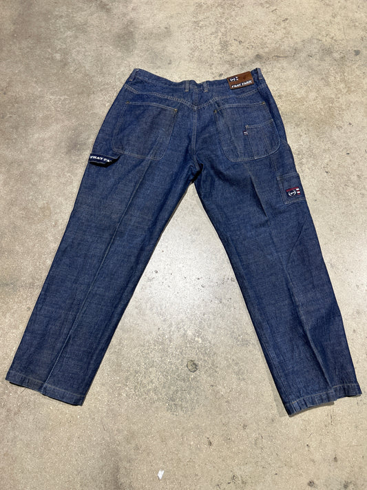 Phat Farm Carpenter Denim Jeans - Blue Size 40x34