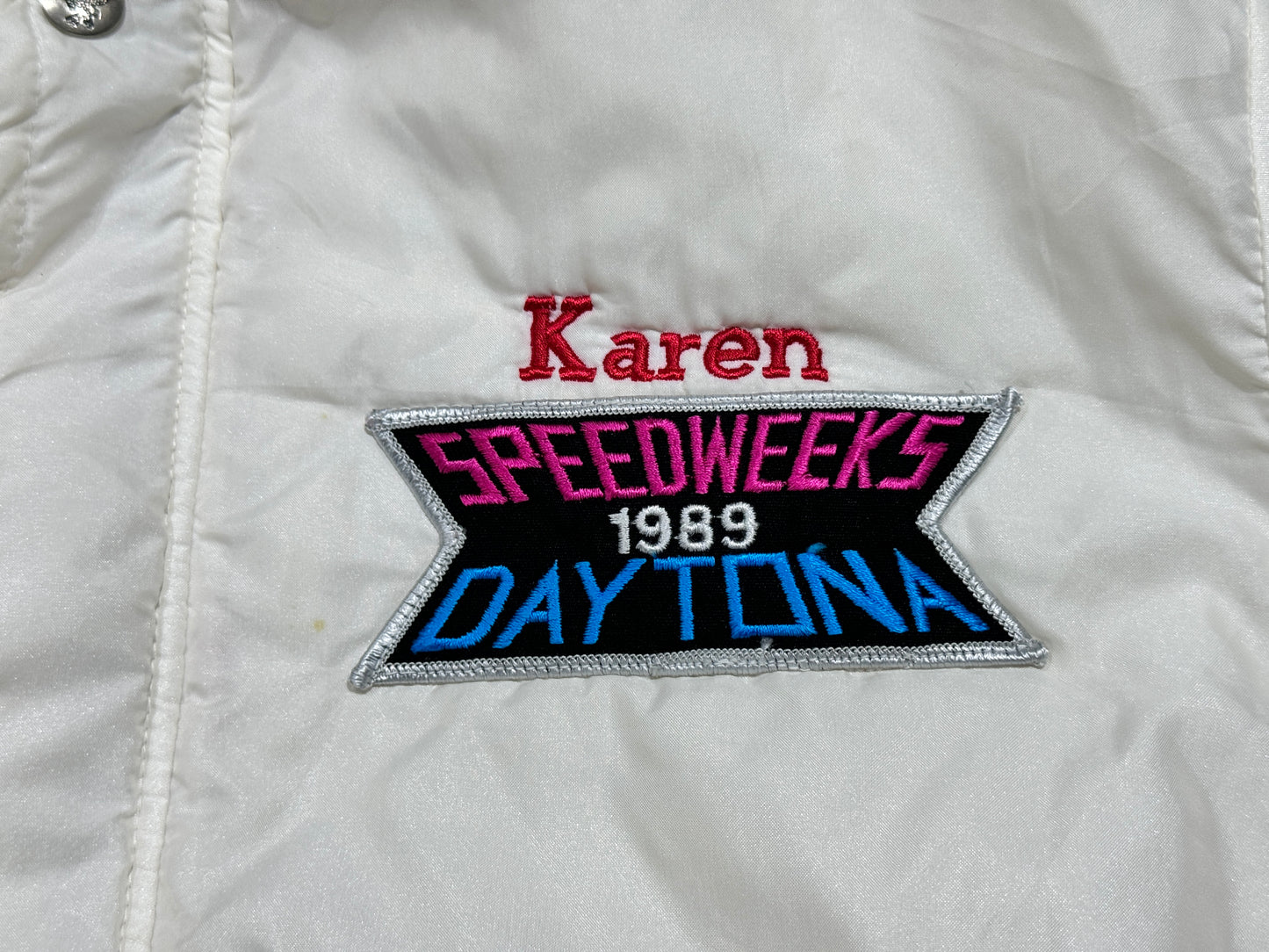 1989 Winston Cup Series Karen jacket - White/Red Size Small