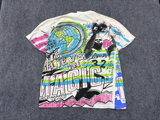 Magic Johnson We Believe in Magic Tee - White Size Large