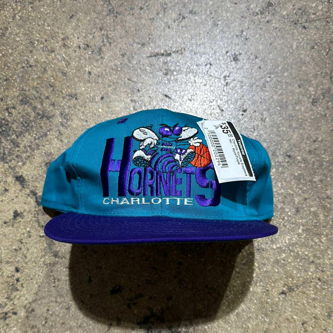 Charlotte Hornets Snapback Hat - Aqua/Purple