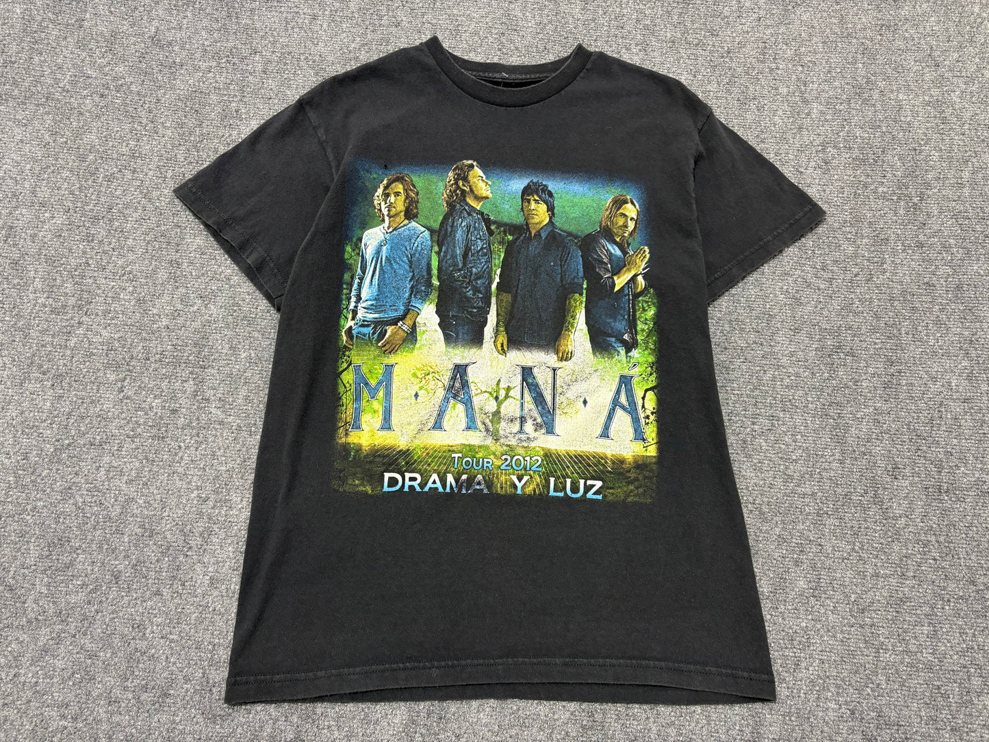 2012 Mana Drama y Luz Tour Tee - Black Size Medium