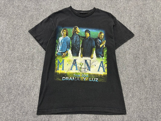 2012 Mana Drama y Luz Tour Tee - Black Size Medium