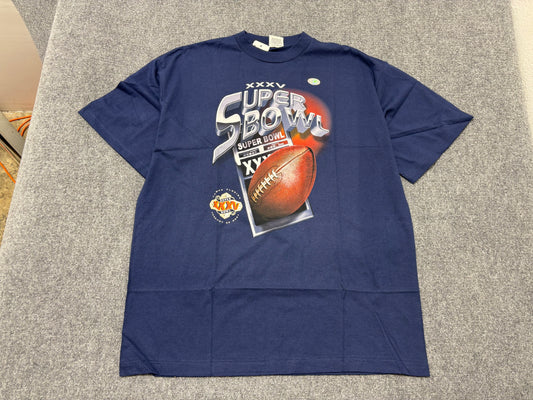 2001 Super Bow XXXV Tee - Navy Size XXL