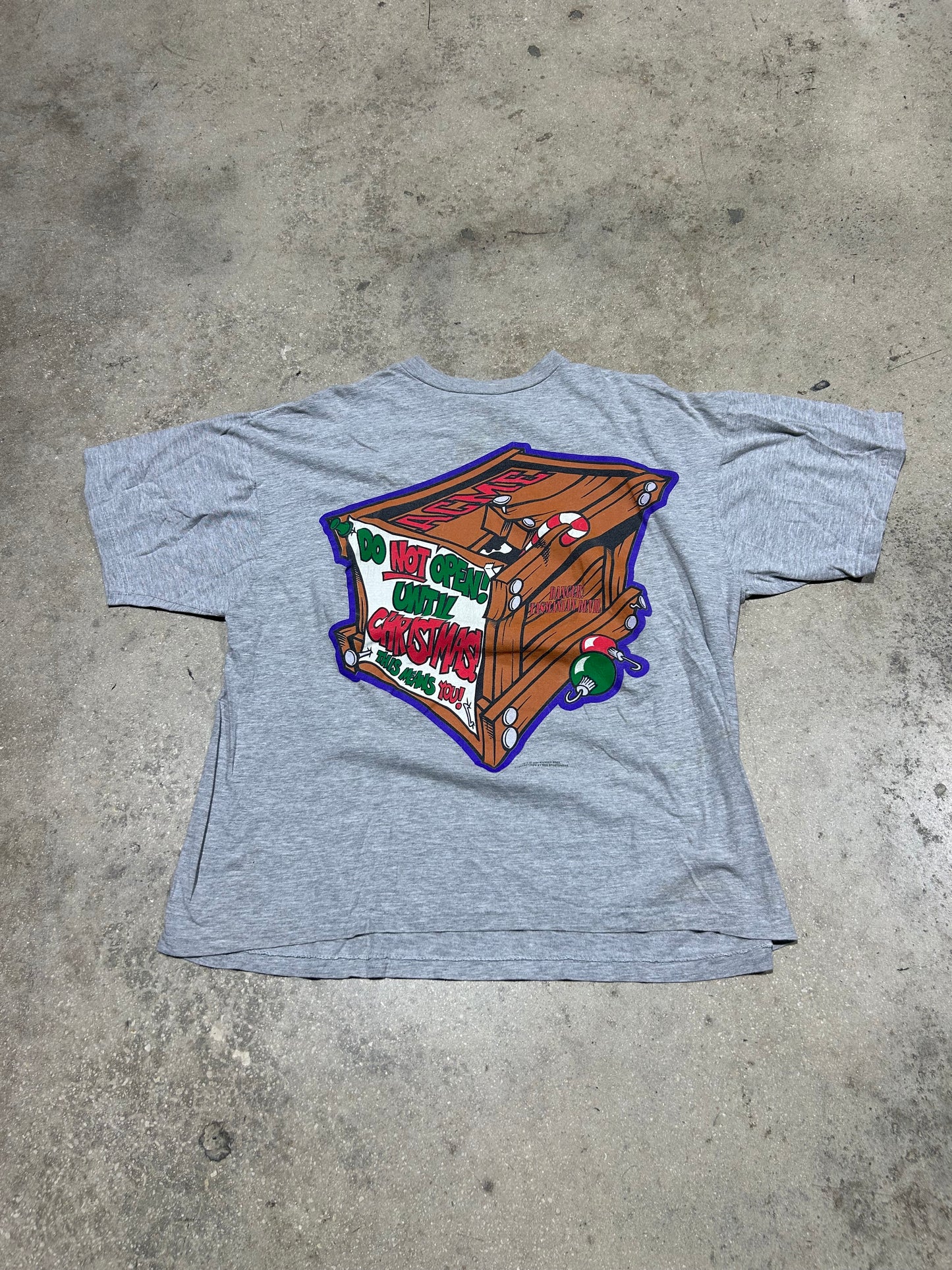 1994 Taz DO NOT OPEN Tee - Grey Size XL