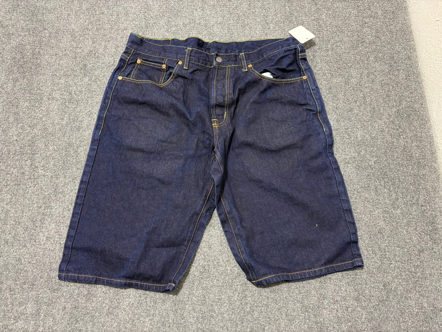 Evisu Koi Fish Embroidered Denim Shorts - Blue Size 40