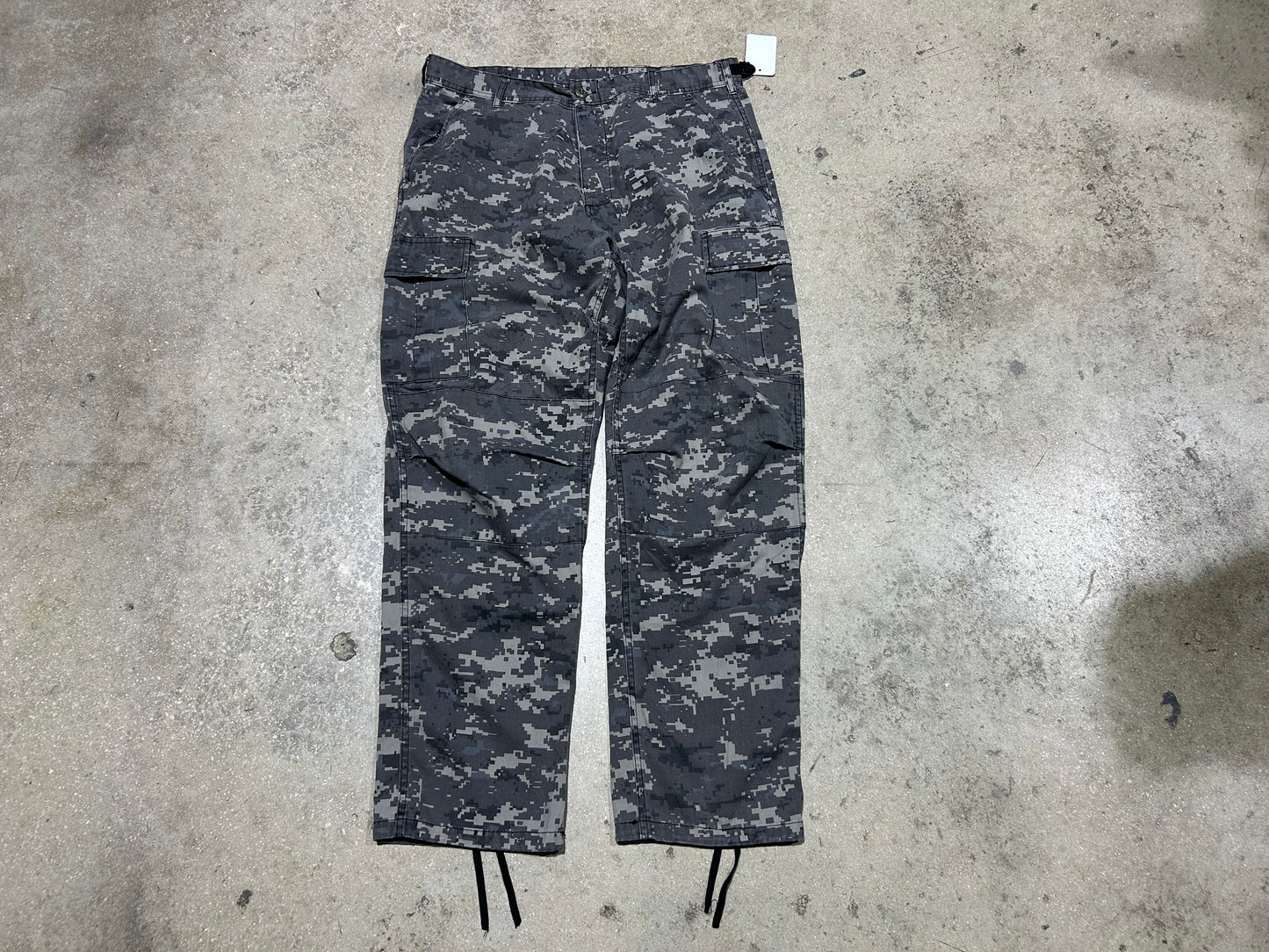 Combat Digital Camo Print Pants - Gray Size Large