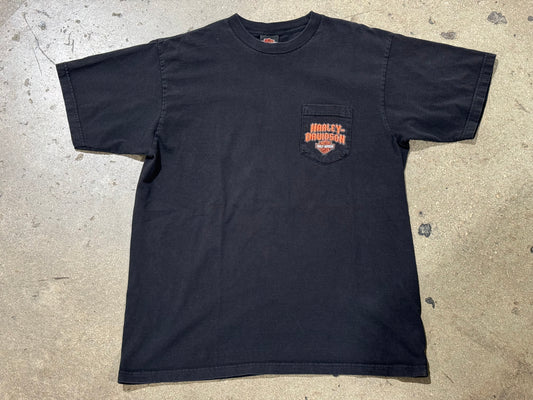 2008 Harley Davidson Smokey Mountains Pocket Tee - Black Size XL