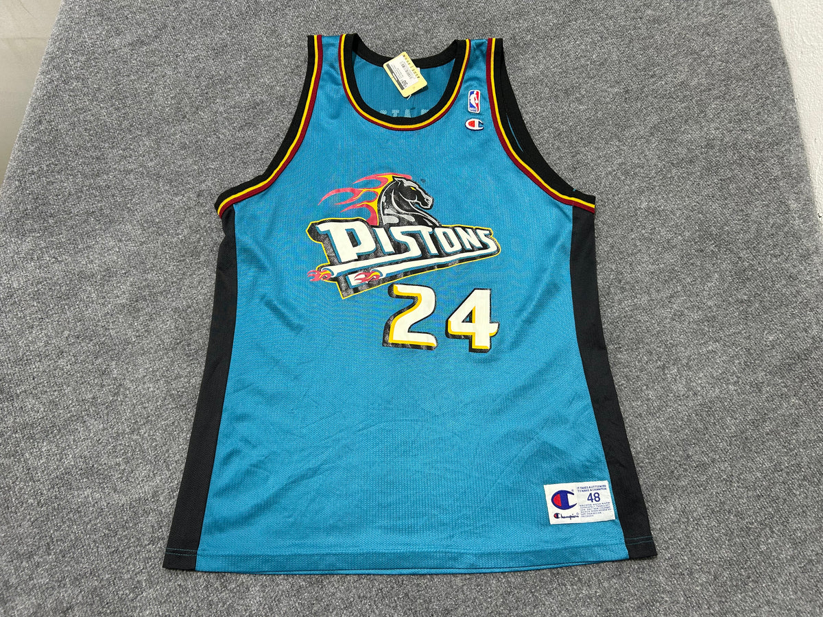 Detroit Pistons Cleavaes #24 Basketball Jersey - Teal Size XL/48