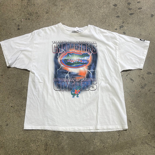 1996 Starter UF Gators  Storm Tee - White Size XXL