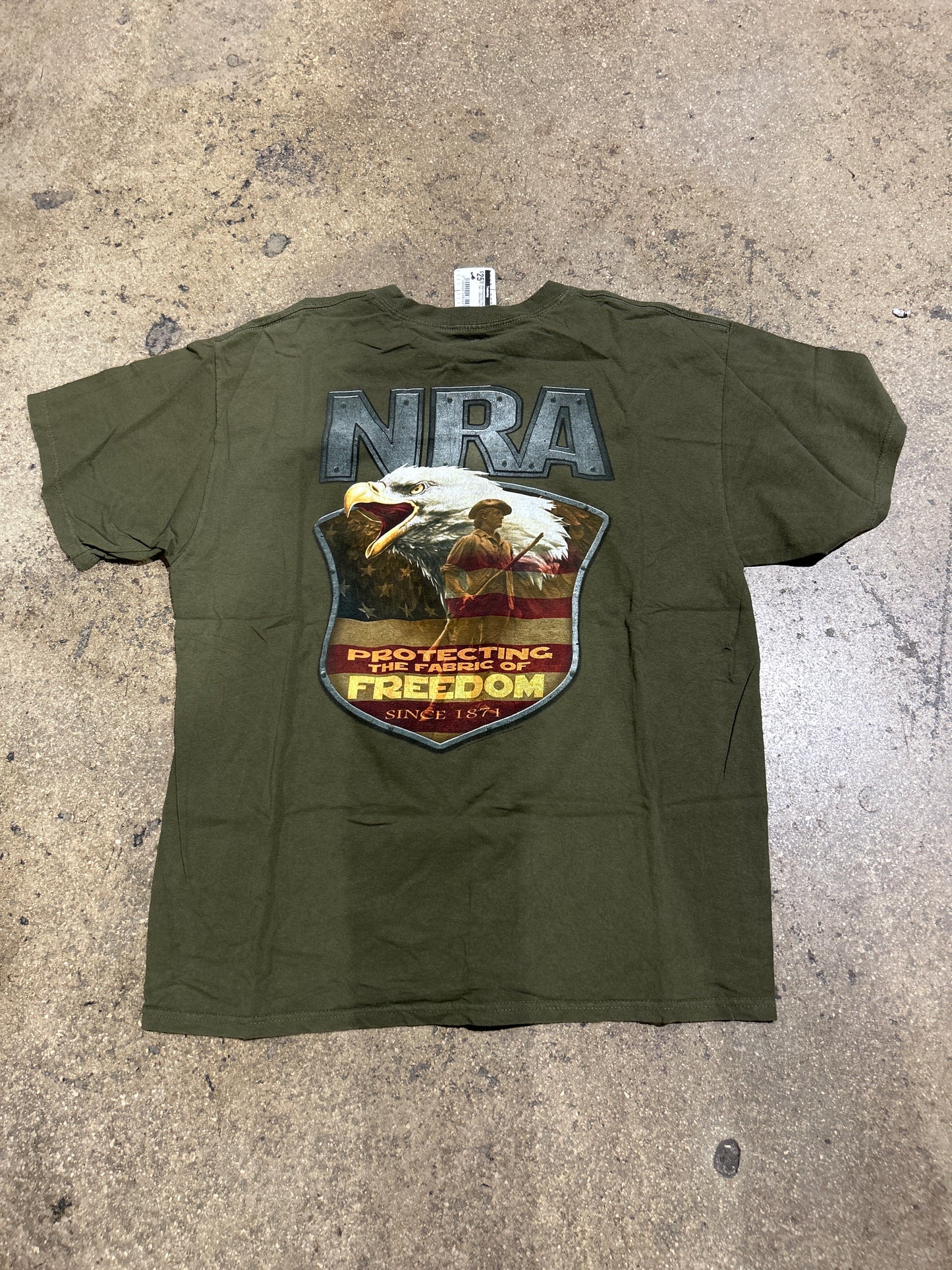 NRA Protecting Freedom Tee - Olive Green Size XL