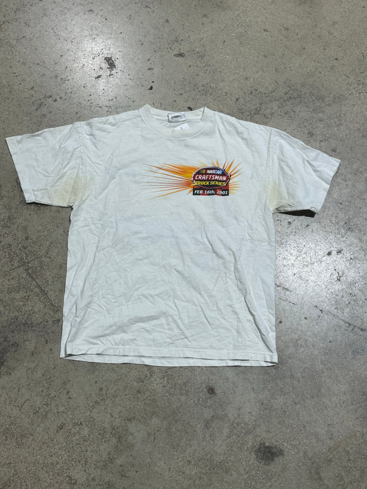 Nascar 2001 Daytona Craftsman Truck Series Tee - White Size XL