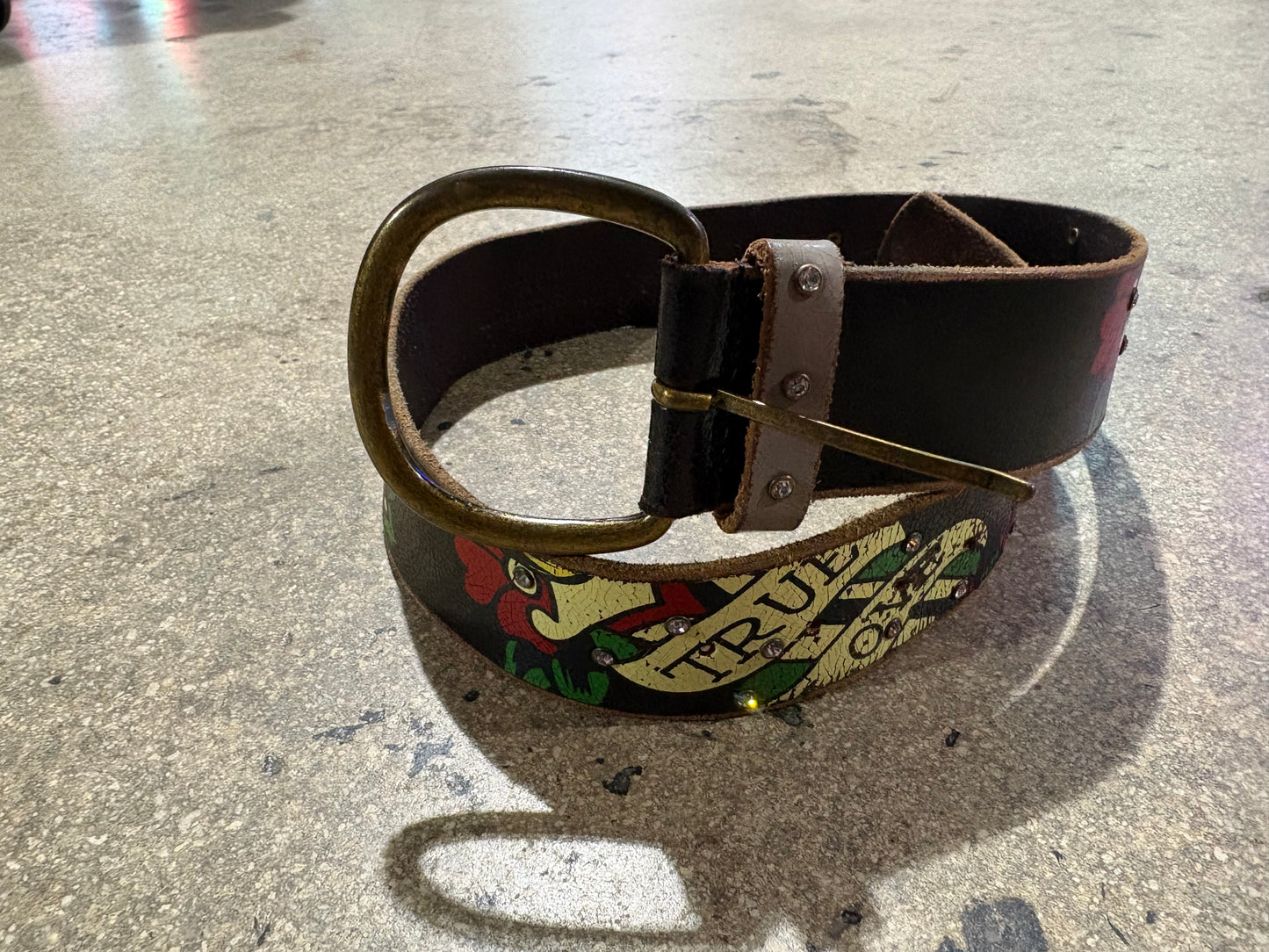 Ed Hardy Designs Leather Belt- Black