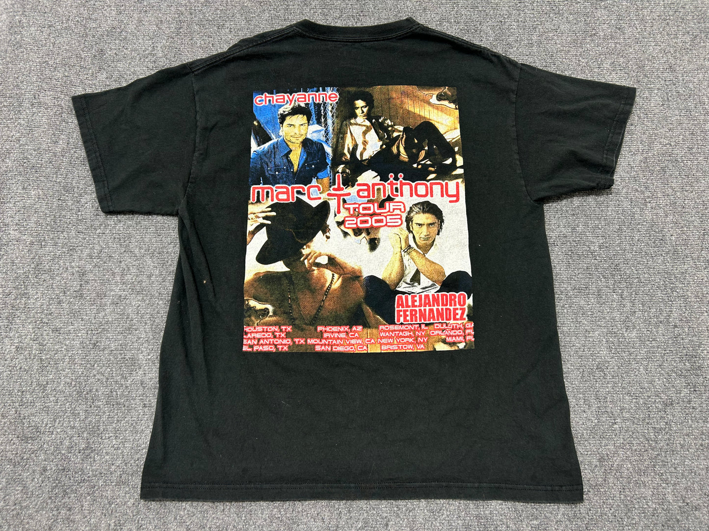 2005 Marc Anthony Tour Tee - Black Size Large