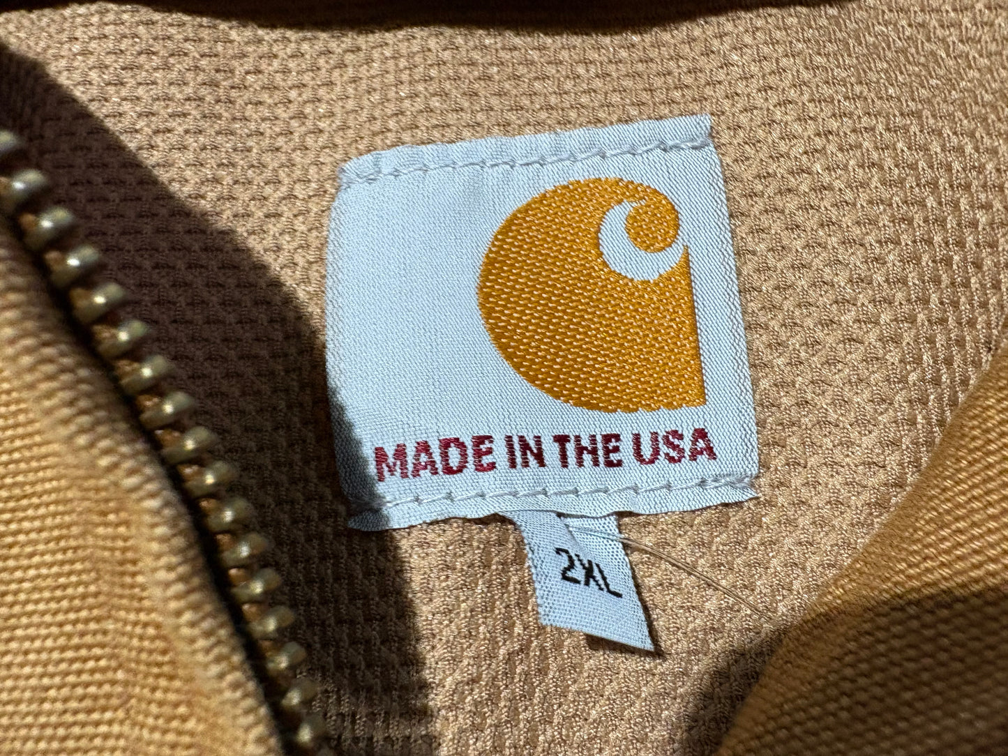 Carhartt Hooded Jacket - Golden Brown Size 2XL