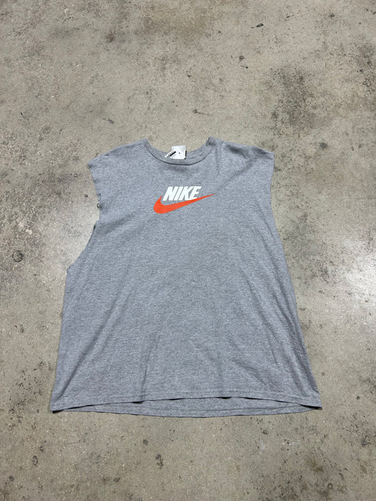 NIke Center Logo Cutoff Tee - Gray Size XL(con)