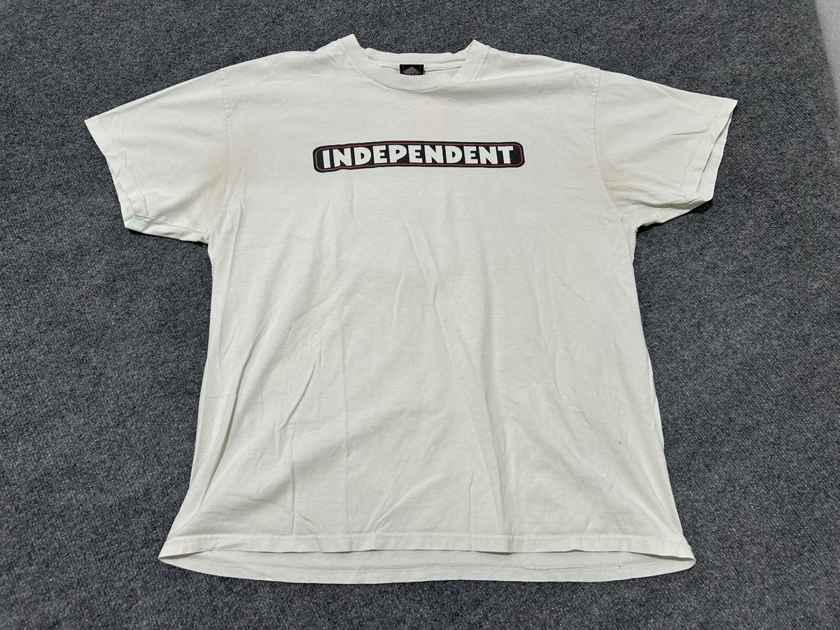 Independent Skateboard Tee - White Size Large