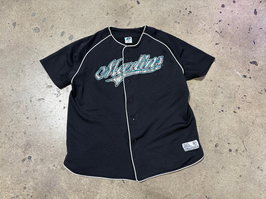 True Fan Marlins #21 Beckett Jersey - Black Size XXL
