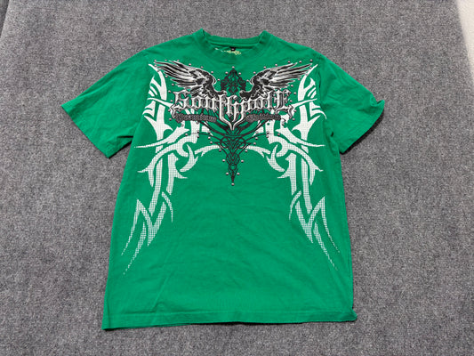 South Pole Studded Wings Tee - Green Size Medium