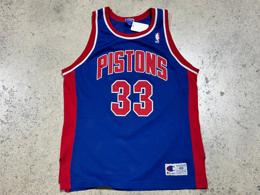 Champion Detroit Pistons Grant Hill Authentic Jersey Size 48/XL