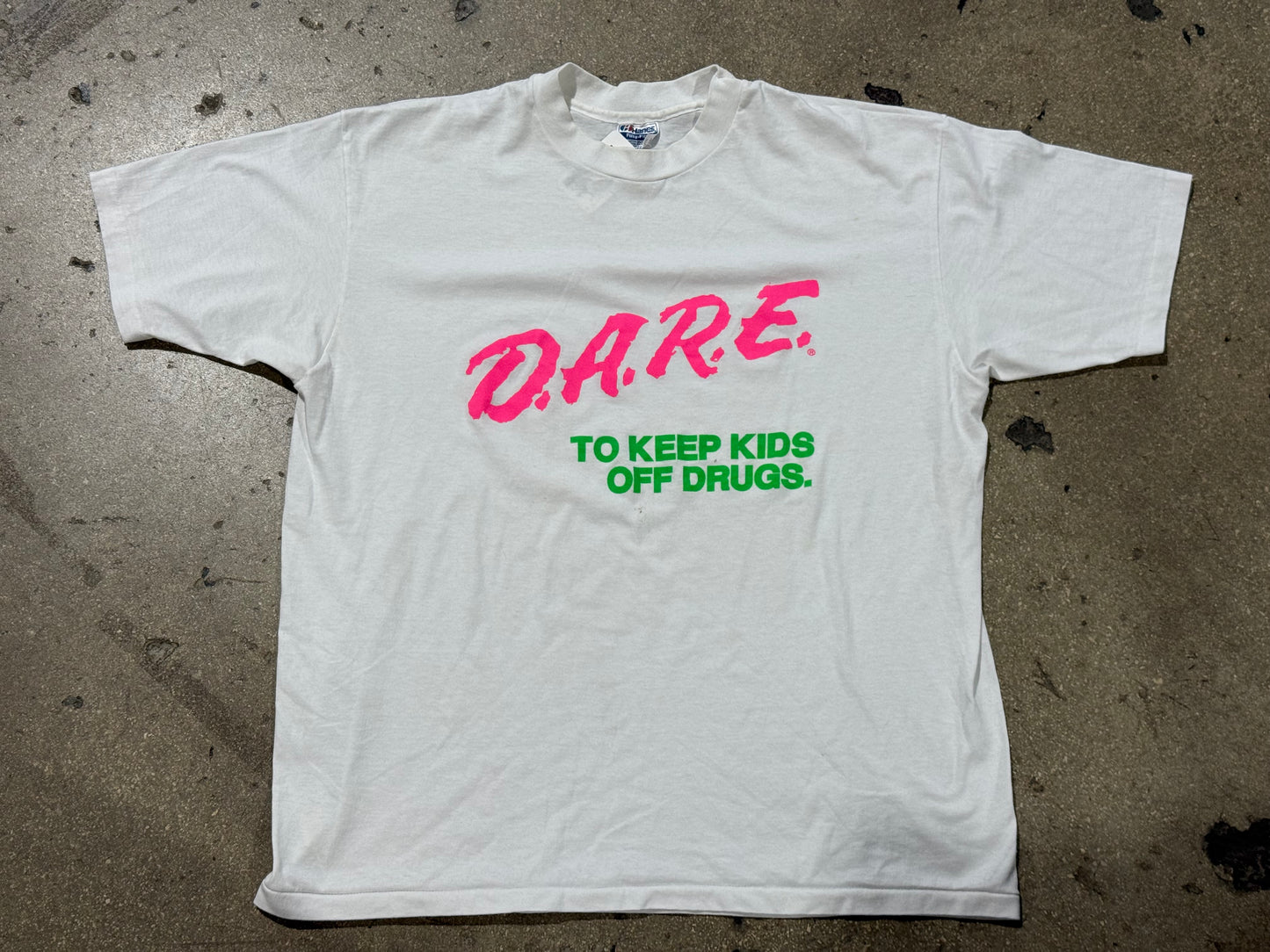 90s DARE Tee - South Beach/White Size XL
