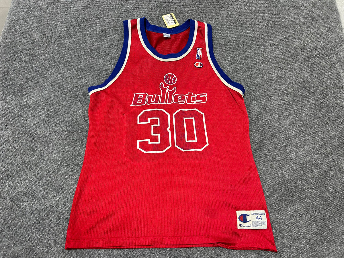 Washington Bullets Wallace #30 Basketball Jersey - Red Size Large/44