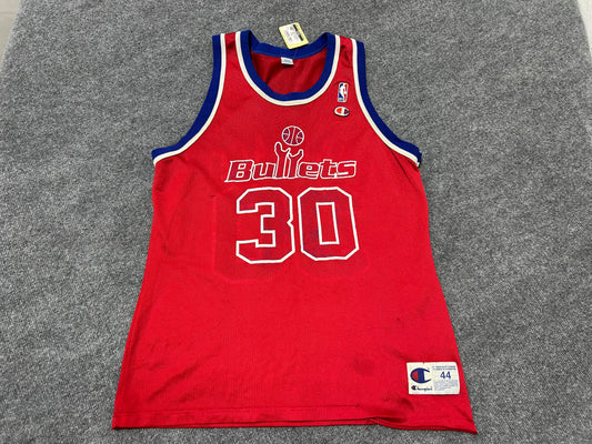 Washington Bullets Wallace #30 Basketball Jersey - Red Size Large/44