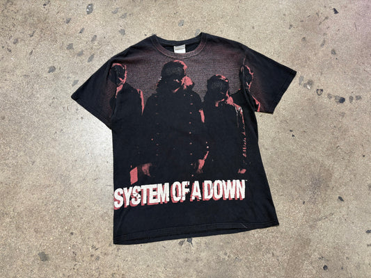 System of a Down Masked Up Tee - Black Size Large
