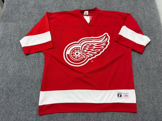 Logo 7 Detroit Red Wings #19 Jersey - Red Size Large