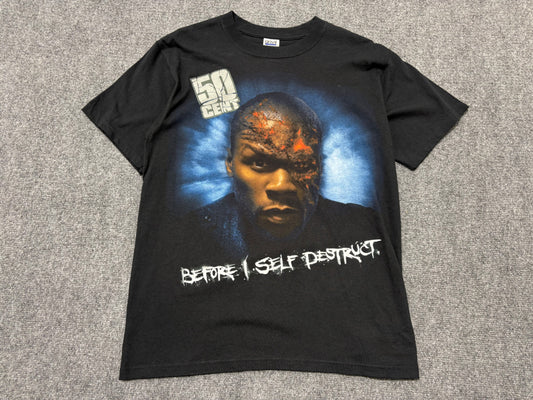 50 Cent Before I Self Destruct Tee - Black Size Medium
