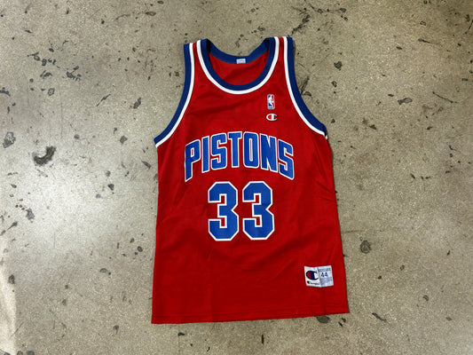 Champion Detroit Pistons #33 Hill Jersey - Red Size 44 / Large