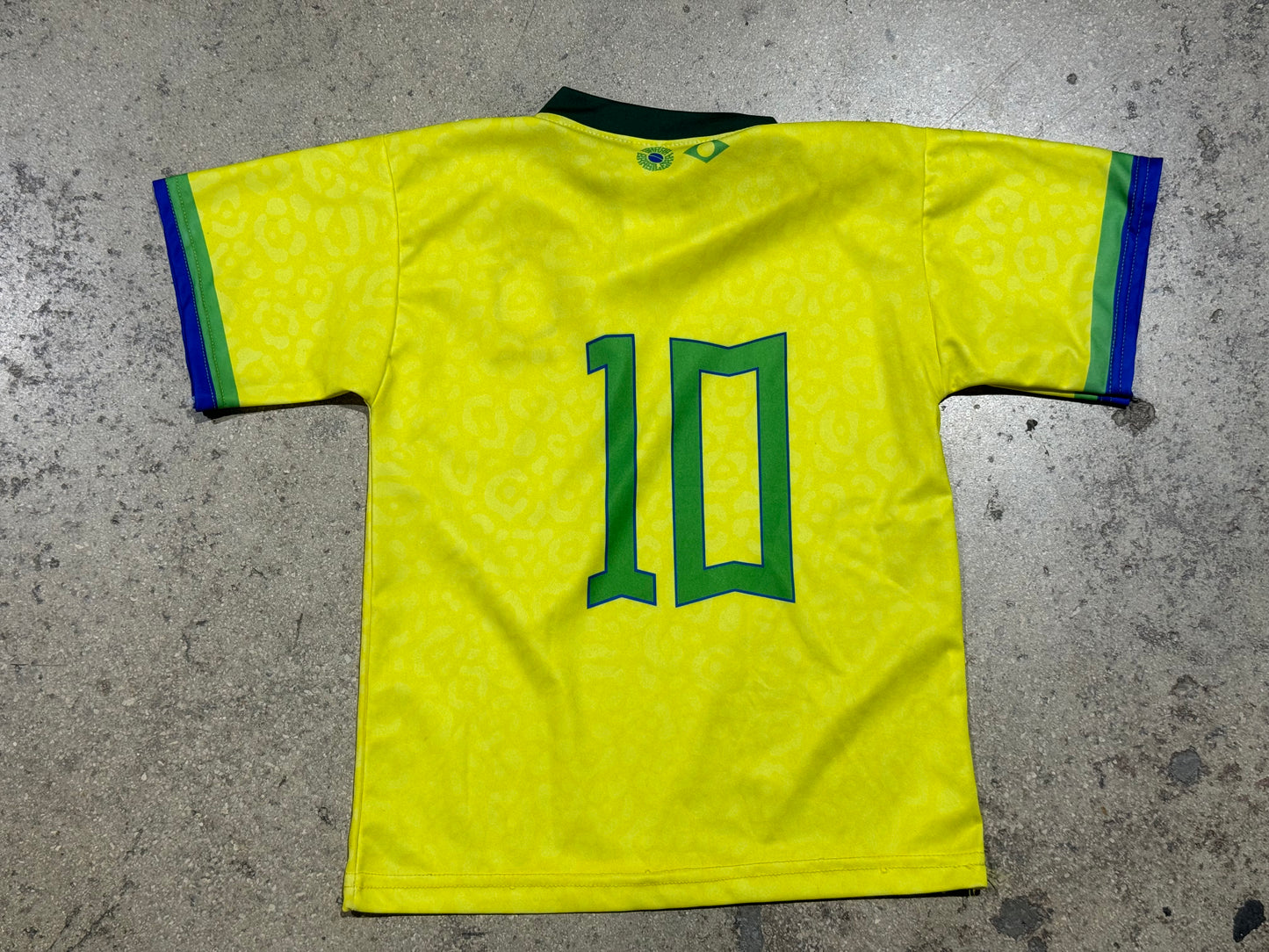 Youth Bootleg Brazil #10 Jersey - Yellow Size Youth Large